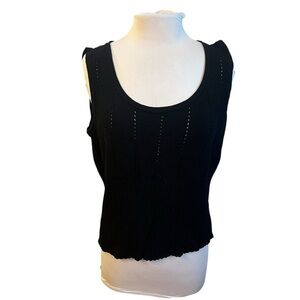 St. John Sport Sleeveless Wool Shell Tank Top - Large